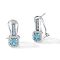 D'Joy AA Blauer Apatit Ohrringe 925 Silber Platiniert ca. 2,24 ct.