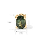 D'Joy Grüner Apatit Ohrringe 925 Silber 750 Gelbgold vermeil ca. 1,58 ct.