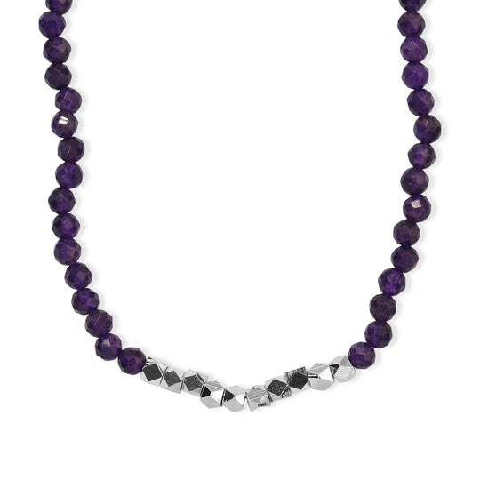 EVER TRUE Citrin Halskette ca. 45 cm Nickelfreies Messing Platiniert ca. 40.00 ct