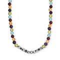 EVER TRUE Mehrfarbig Edelsteine Halskette ca. 45 cm Nickelfreies Messing Platiniert ca. 48,00 ct.