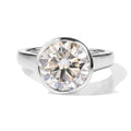 D'Joy Moissanit Ring 925 Silber Rhodiniert (Größe 18.00) ca. 4,65 ct