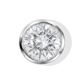 LUXURIANT DIAMOND - Lab Grown Diamant VS2-D IGI zertifiziert Anhänger 375 Weißgold Vermeil ca. 0.50 ct