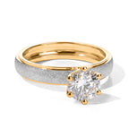 LUXURIANT DIAMOND - Lab Grown Diamant SI-GH Ring 925 Silber Rhodiniert und 750 Gelbgold Vermeil (Größe 21.00) ca. 1,00 ct