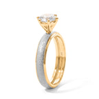 LUXURIANT DIAMOND - Lab Grown Diamant SI-GH Ring 925 Silber Rhodiniert und 750 Gelbgold Vermeil (Größe 21.00) ca. 1,00 ct
