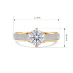 LUXURIANT DIAMOND - Lab Grown Diamant SI-GH Ring 925 Silber Rhodiniert und 750 Gelbgold Vermeil (Größe 21.00) ca. 1,00 ct