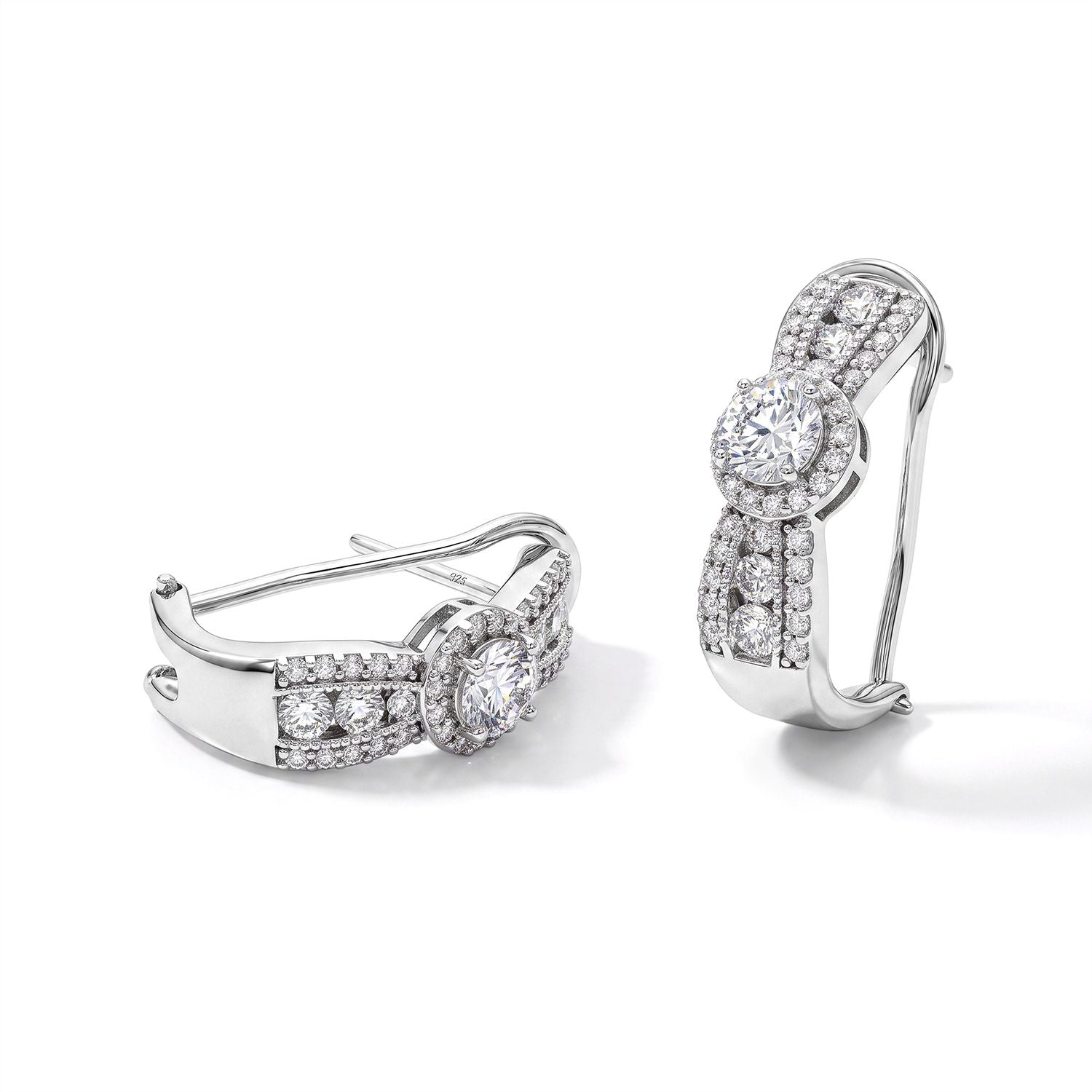 LUXURIANT DIAMOND - Lab Grown Diamant  SGL zertifiziert SI-GH Ohrringe 925 SIlber Rhodiniert ca. 2.00 ct