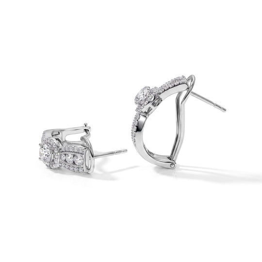 LUXURIANT DIAMOND - Lab Grown Diamant  SGL zertifiziert SI-GH Ohrringe 925 SIlber Rhodiniert ca. 2.00 ct