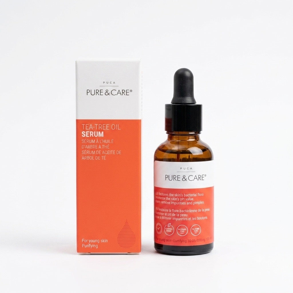 PUCA Pure & Care Teebaumöl-Serum für unreine Haut, 30 ml
