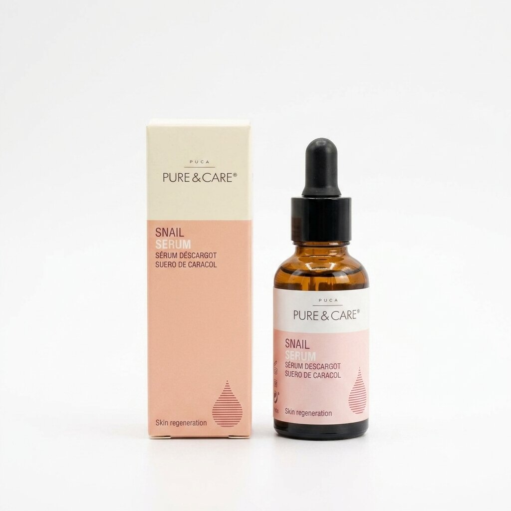 PUCA Pure & Care 96% Schneckensekret-Serum mit Seidenextrakt, 30 ml