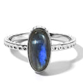 AAA Labradorit Ring 925 Silber (Größe 17.00) ca. 2,40 ct