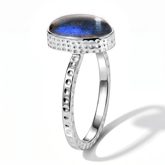 AAA Labradorit Ring in 925 Silber - 4,54 ct.