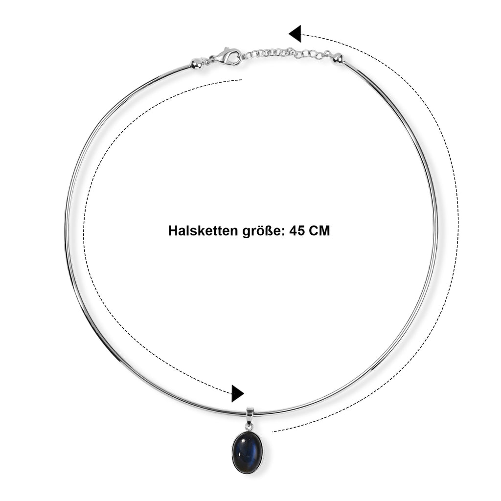 EVER TRUE AAA Labradorit Halskette ca. 45 cm 316L Edelstahl ca. 13,40 ct.