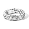 D'Joy Weißer Diamant Ring 925 Silber Rhodiniert (Größe 21.00) ca. 0,25 ct