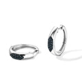 D'Joy Blauer Diamant Ohrringe 925 Silber Rhodiniert ca. 0,23 ct.