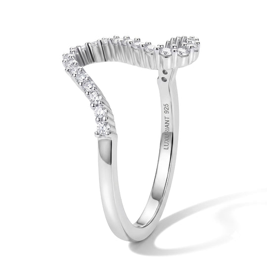 LUXURIANT DIAMOND - Lab Grown Diamant SI-GH Ring 925 Silber Rhodiniert (Größe 17.00) ca. 0,32 ct