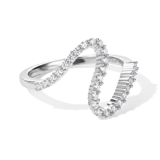 LUXURIANT DIAMOND - Lab Grown Diamant SI-GH Ring 925 Silber Rhodiniert (Größe 17.00) ca. 0,32 ct