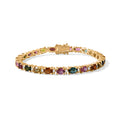 D'Joy AA Mehrfarbig-Turmalin, Moissanit Armband ca. 19 cm 925 Silber 750 Gelbgold vermeil ca. 12,06 ct.