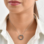 D'Joy Blauer Diamant Anhänger 925 Silber Rhodiniert ca. 0,53 ct.
