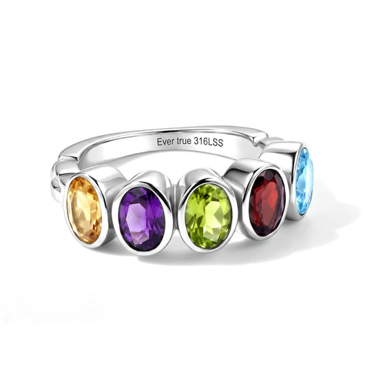 EVER TRUE Peridot Ring 316L Edelstahl (Größe 19.00) ca. 2,48 ct
