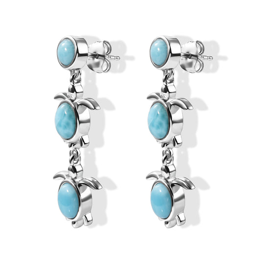 EVER TRUE AA Larimar Ohrringe Reine Bronze ca. 5,28 ct.