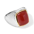 EVER TRUE Roter Onyx Ring Reine Bronze (Größe 17.00) ca. 7,00 ct