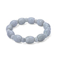 EXTREM SELTEN Weiße Jade Armband, flexibel, (18 - 19 cm) ca. 210.00 ct