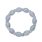EXTREM SELTEN Weiße Jade Armband, flexibel, (18 - 19 cm) ca. 210.00 ct