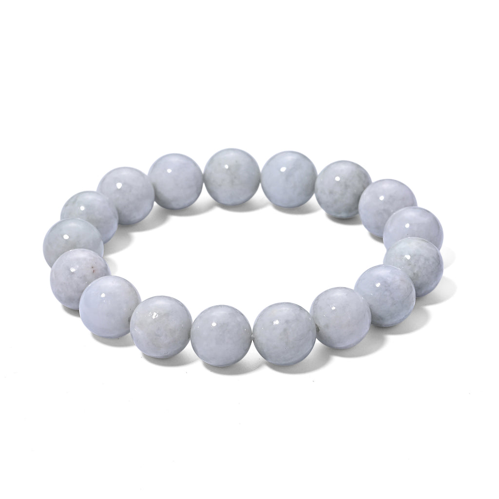 EXTREM SELTEN Weiße Jade Armband, flexibel, (18 - 19 cm) ca. 260.00 ct