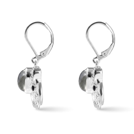 EverTrue AAA Labradorit und schwarze Spinell Ohrringe, Bronze - 5,46 ct.