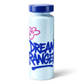 Edelstahl-Trinkflasche mit Graffiti-Print und Schraubverschluss, 7,2x21,1cm, 500ml, Hellblau