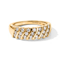 LUXURIANT DIAMOND - Lab Grown Diamant  SGL zertifiziert SI-GH Ring 925 Silber 750 Gelbgold vermeil (Größe 17.00) ca. 0,50 ct