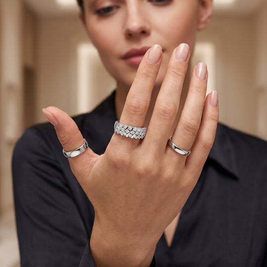 LUXURIANT DIAMOND - Lab Grown Diamant  SGL zertifiziert SI-GH Ring 925 Silber 750 Gelbgold vermeil (Größe 21.00) ca. 0,50 ct