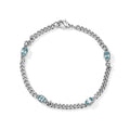 EVER TRUE AAA Blauer Zirkon Armband ca. 18 cm Reine Bronze ca. 2,82 ct.