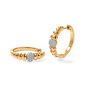 LUXURIANT SI-GH Labor Diamant Ohrringe, 925 Silber Gelbgold Vermeil - 0,24 ct.