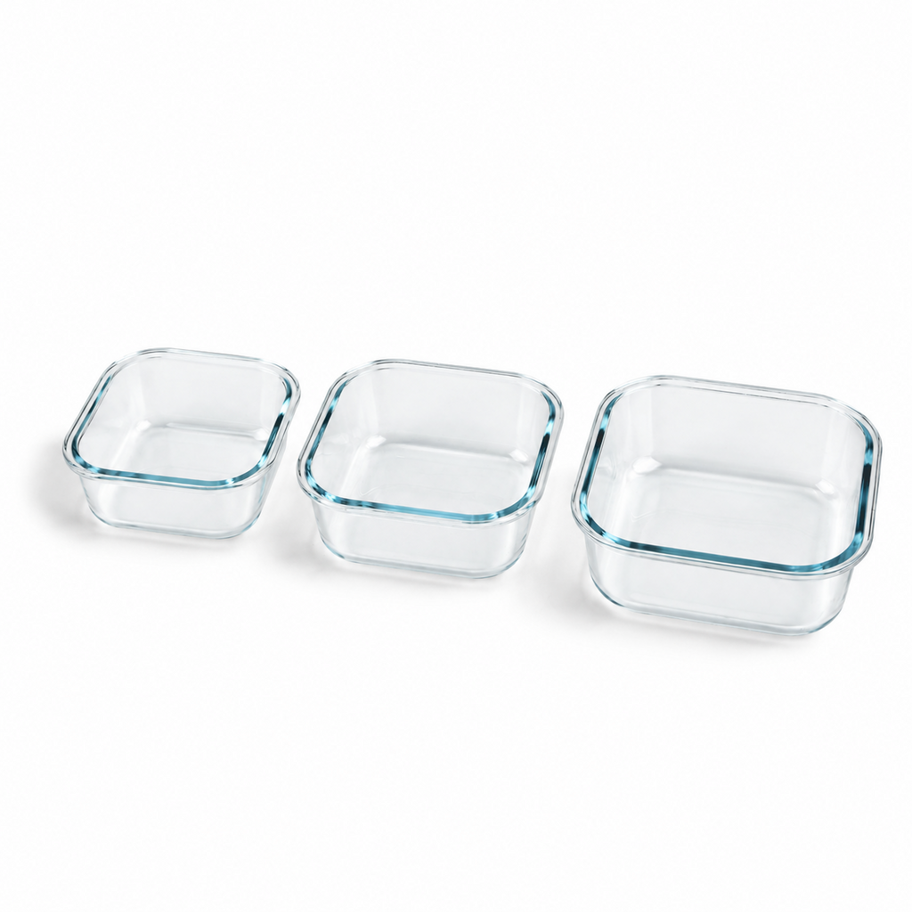 Vacuum Tupper Ware Set Accessories:fresh keeper*3?vacuum pump*1?fresh bag*3  Vacuum Food Fresh Keeper  Material:PP+ Glass Small size:132 x 132 x 55mm  525ml Medium size:152 x 152 x 60mm  800ml Large size:175 x 175 x 65mm   1230ML  Mini Auto Vacuum Pump M