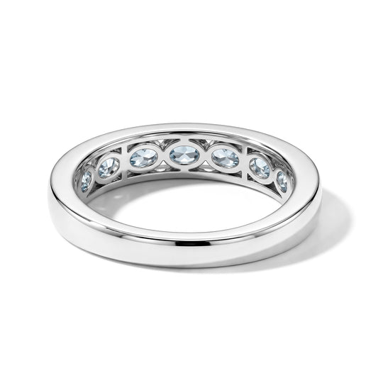 EverTrue AA blauer Zirkon Ring, 950 Kupfer mit Platin E-Beschichtung - 2,03 ct.