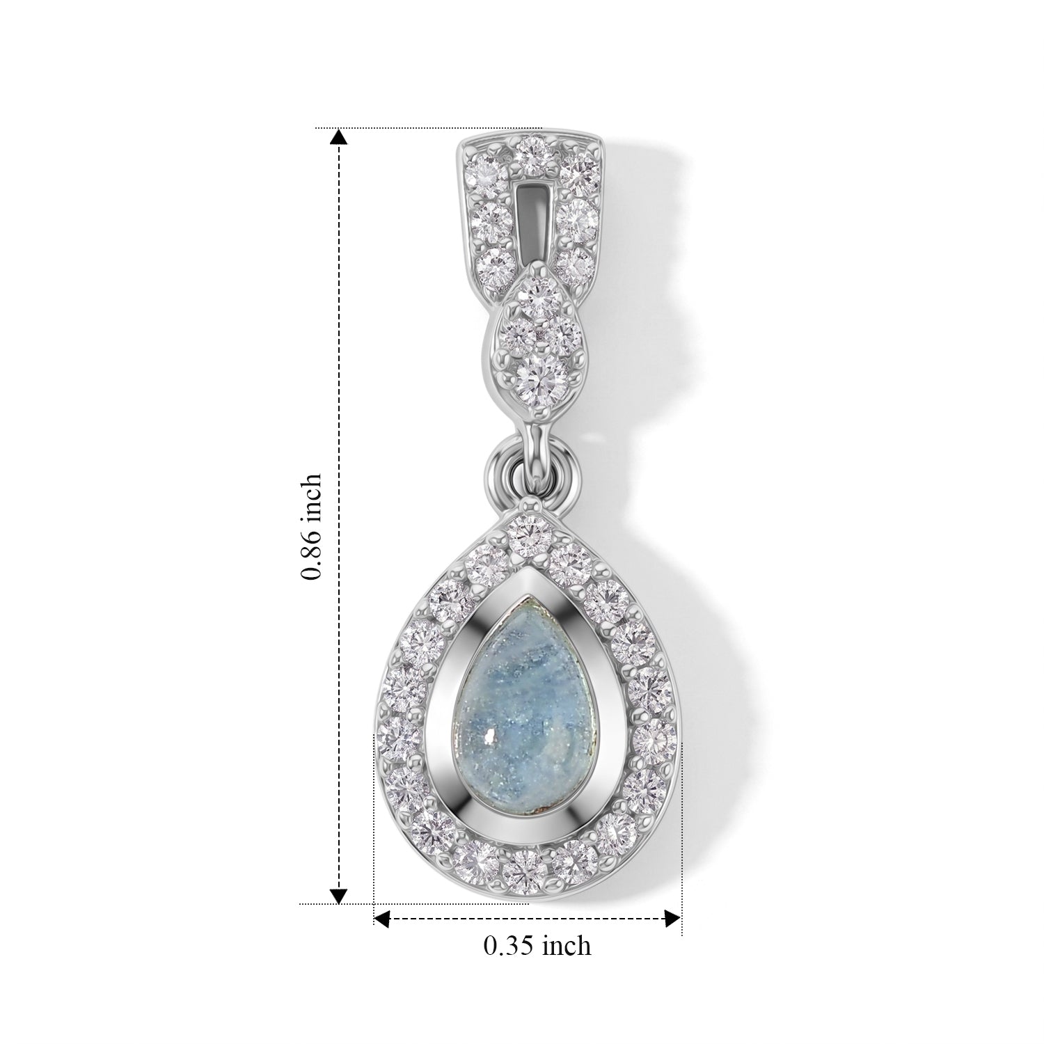 EVER TRUE Milchiger Aquamarin, Weißer Zirkon Ohrringe Reine Bronze ca. 1,66 ct.