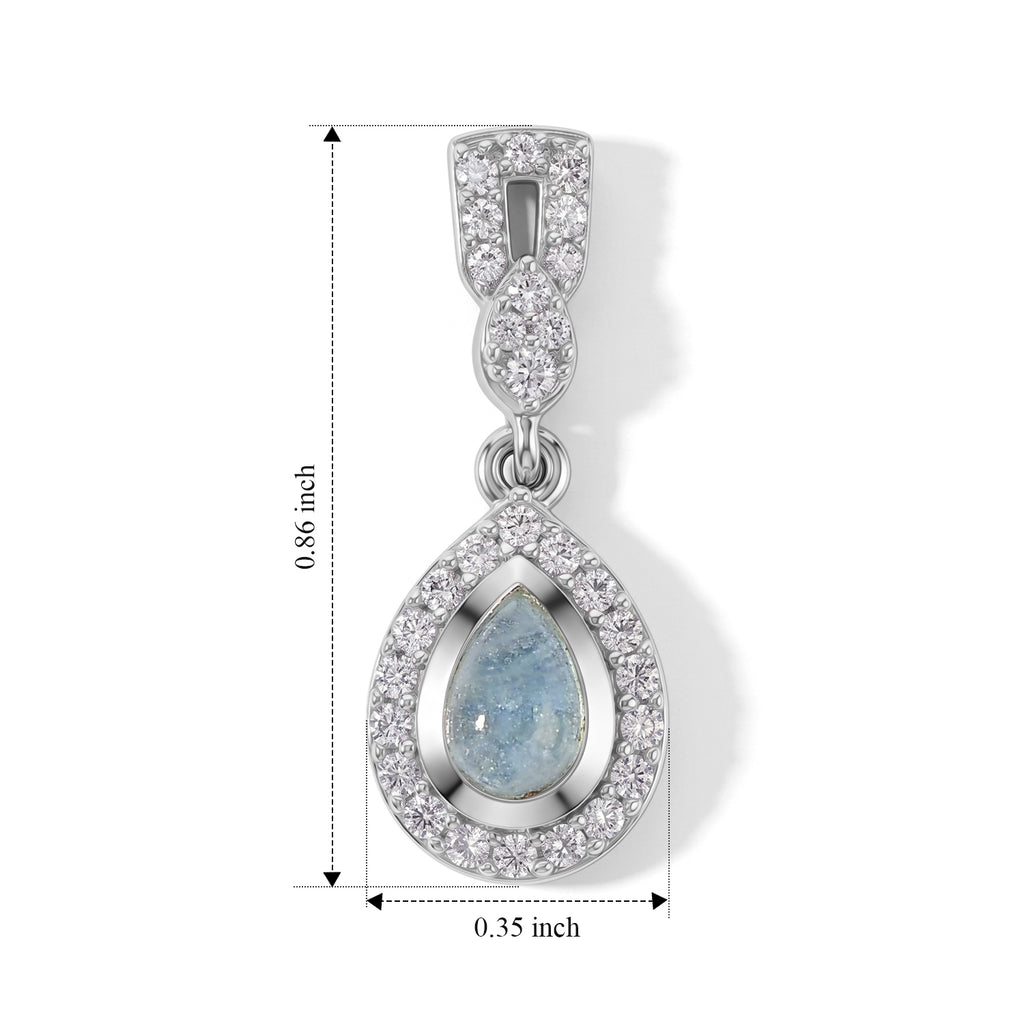 EVER TRUE Milchiger Aquamarin, Weißer Zirkon Ohrringe Reine Bronze ca. 1,66 ct.