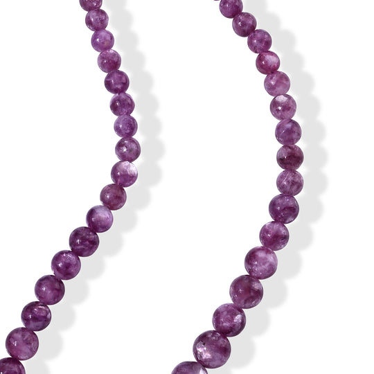 D'Joy mehrfarbige Lepidolith 50cm Halskette, 925 Silber rhodiniert - 280 ct.