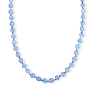 D'Joy Aquamarin Halskette ca. 45 cm 925 Silber Rhodiniert ca. 115,00 ct.