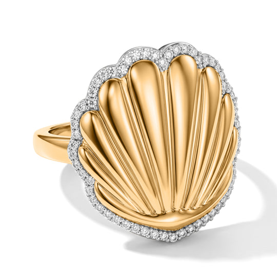 GP Trionfo Meereswelt Kollektion - Weißer Zirkon, Kanchanaburi Blauer Saphir Ring 925 Silber 750 Vergoldet (Größe 19.00) ca. 0.57 ct