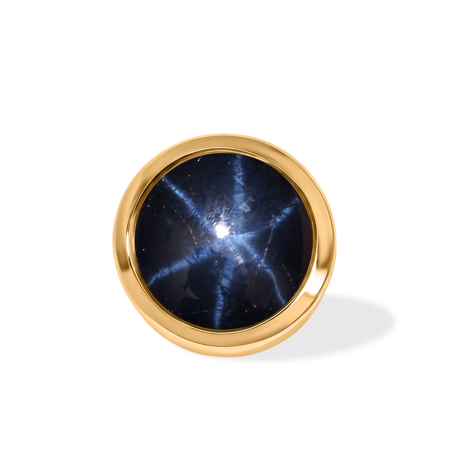 D'Joy AA blauer Stern Saphir Anhänger, 925 Silber 750 vergoldet - 1,37 ct.