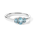 EVER TRUE Blauer Zirkon Ring 950 Kupfer (Größe 16.00) ca. 1,27 ct