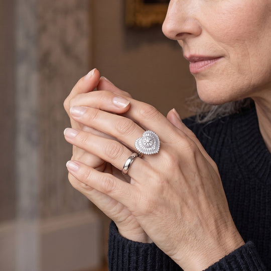 LUXURIANT DIAMOND - Lab Grown Diamant  SGL zertifiziert SI-GH Ring 925 Silber Rhodiniert (Größe 20.00) ca. 1,03 ct