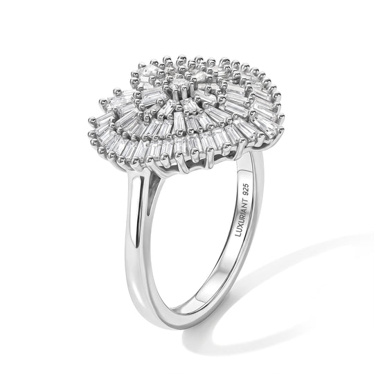 LUXURIANT DIAMOND - Lab Grown Diamant  SGL zertifiziert SI-GH Ring 925 Silber Rhodiniert (Größe 20.00) ca. 1,03 ct