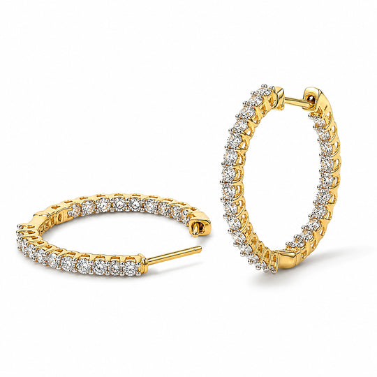 LUXURIANT SGL zertifizierte SI-GH Labor Diamant Ohrringe, 925 Silber rhodiniert - 1,50 ct.