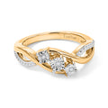 EVER TRUE Weißer Diamant Ring Nickelfreies Messing (Größe 18.00) ca. 0,03 ct