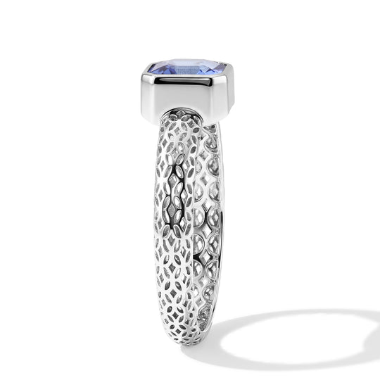 D'Joy AA Tansanit Ring 925 Silber Rhodiniert (Größe 18.00) ca. 1,70 ct