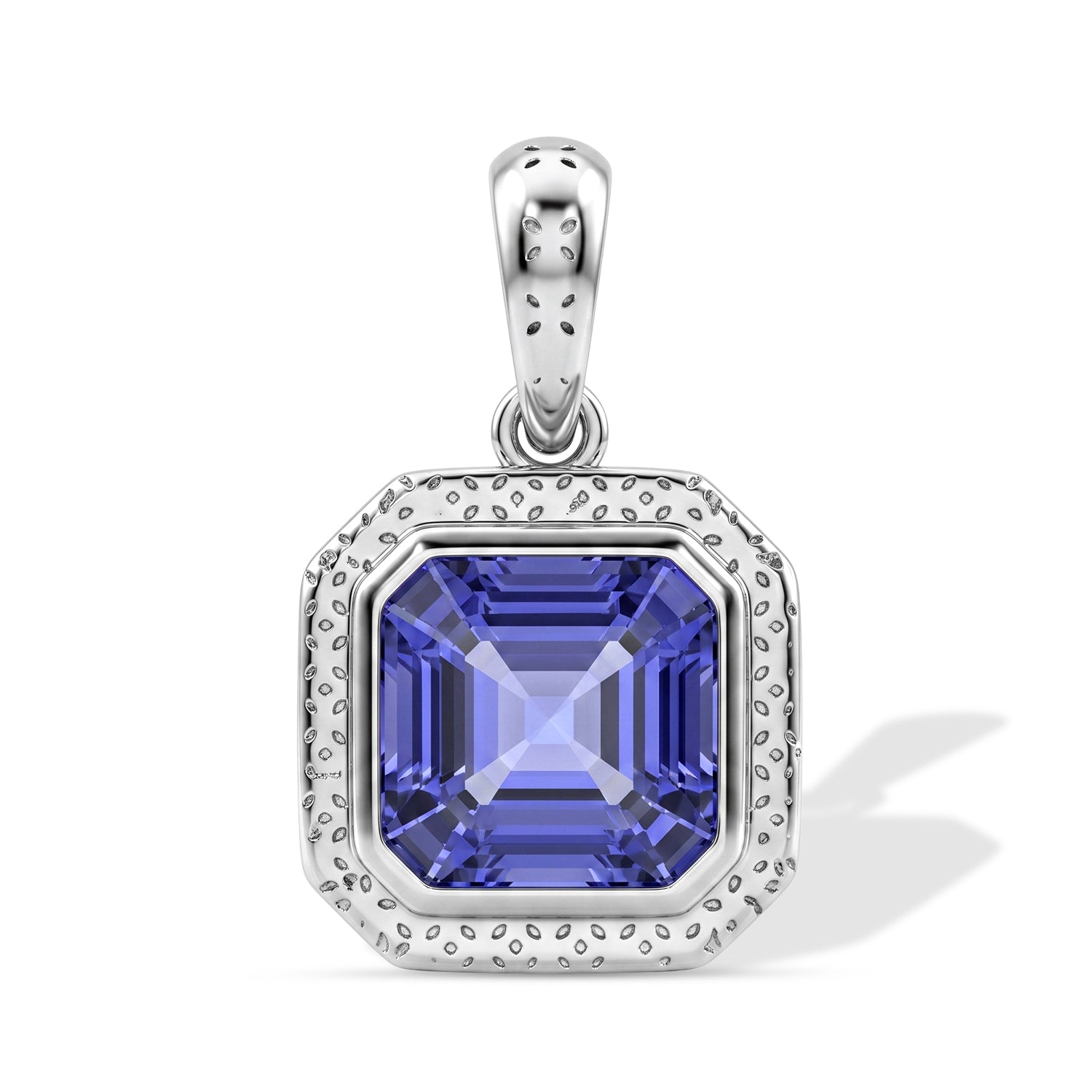 D'Joy AA Tansanit Anhänger 925 Silber Rhodiniert ca. 1,70 ct.