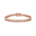 D'Joy Rosa Diamant 19cm Armband, 925 Silber 750 Roségold Vermeil - 1,01 ct.